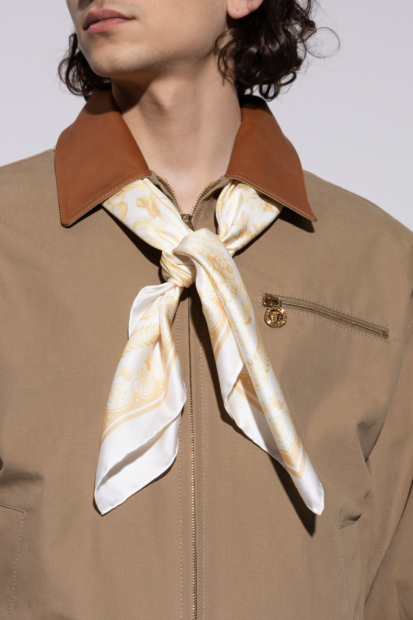 Versace Silk scarf with 'Barocco' motif | Men's | Vitkac